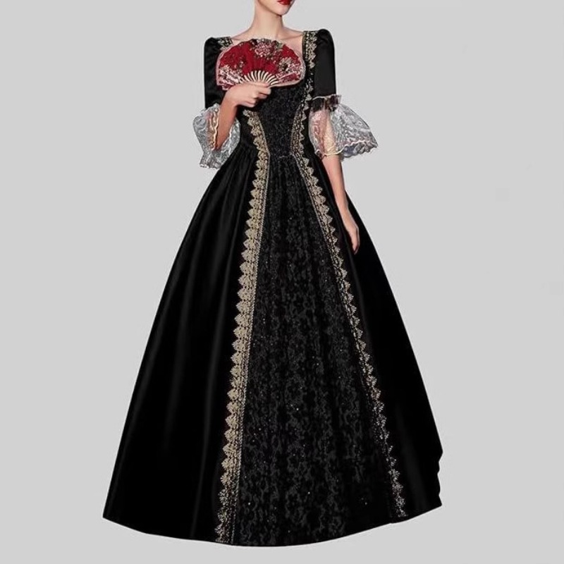 Medieval Renaissance Dress Women - S‑5XL Damska Nowa Suknia Średniowieczna Renesansowa