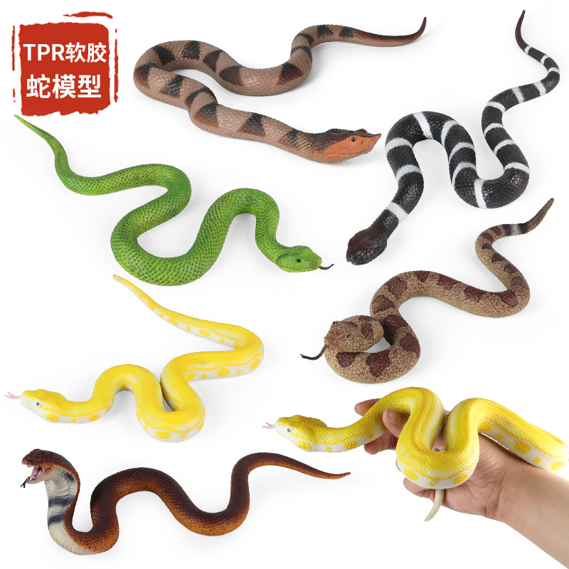 Prank Toys - Imitacja miękkiej gumy zwierzę złoty pyton
