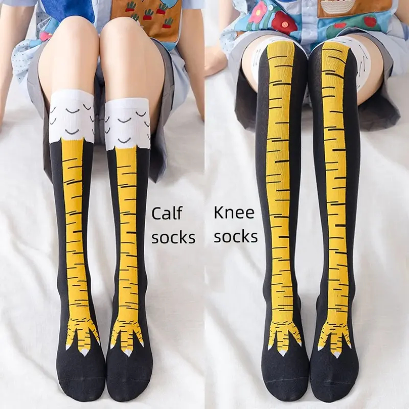 1/2/4 Pary Damskie Podkolanówk – Funny Chicken Leg Socks recenzja i cena