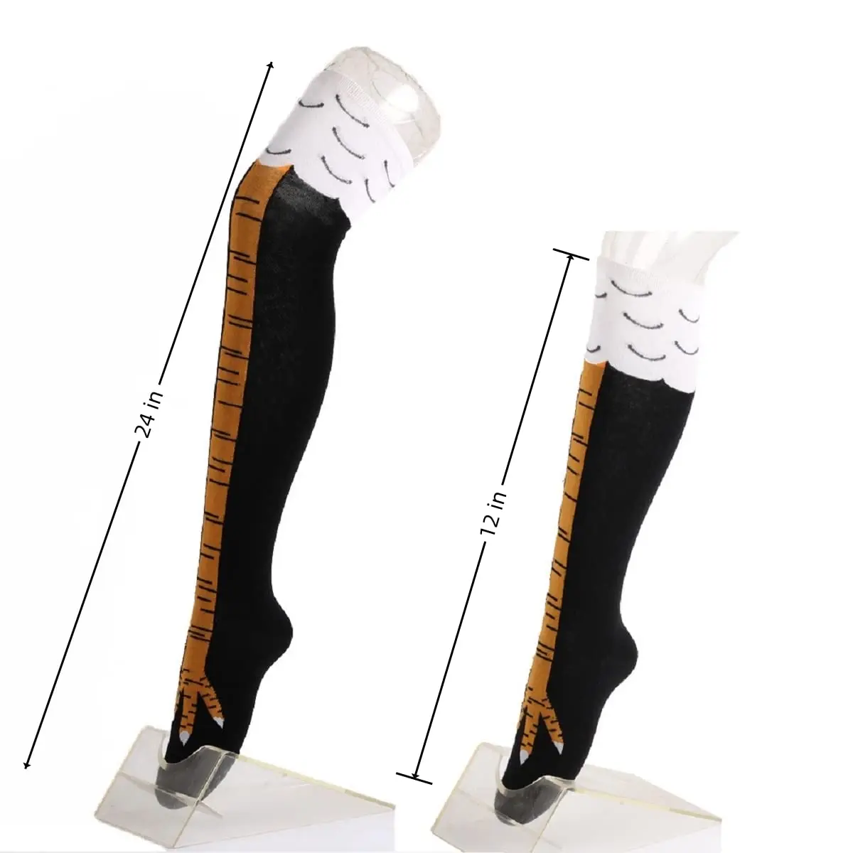 1 do 5 par damskich podkolanów – Funny Chicken Leg Socks recenzja i cena