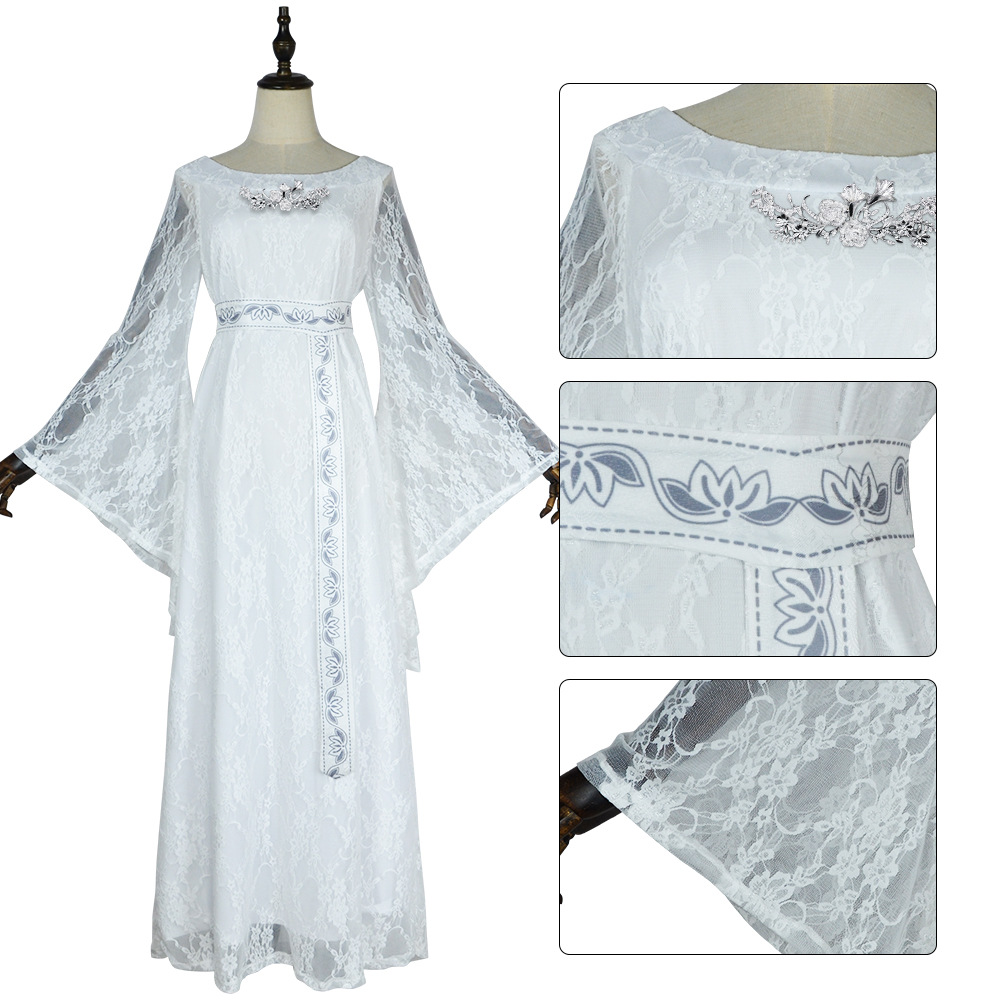 Kostium Galadriel Cosplay Król – Medieval Renaissance Dress Women recenzja i cena