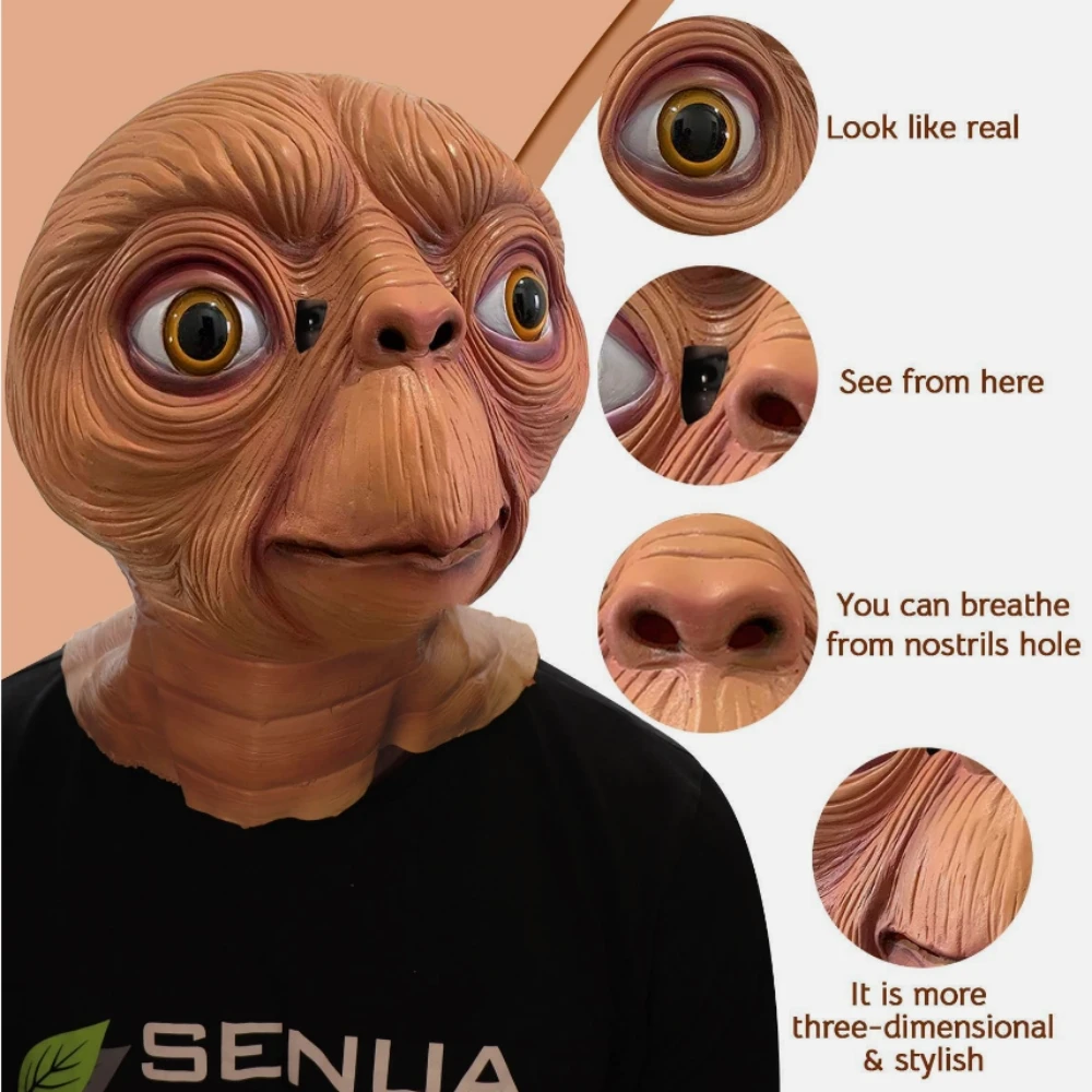 Maska na całą głowę z motywem  – Latex Alien Mask Realistic recenzja i cena